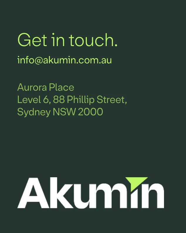 Akumin website — Get in touch footer