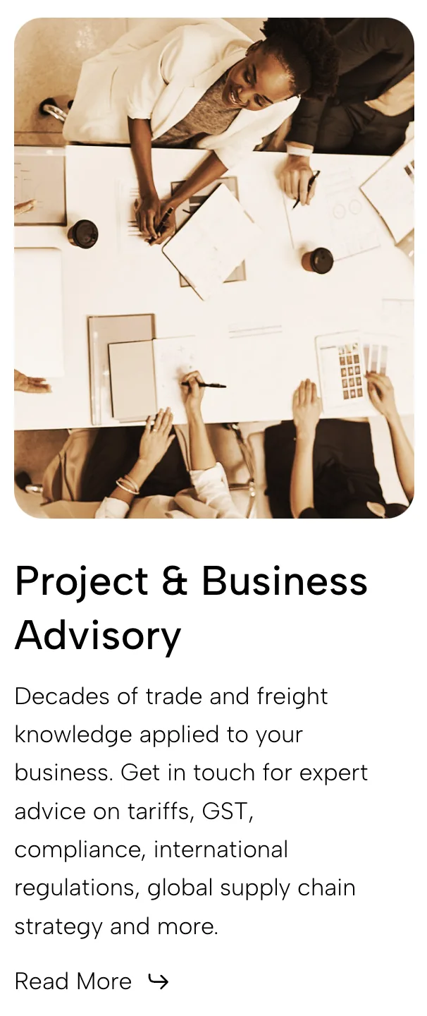 Cable International website — project and business advisory card