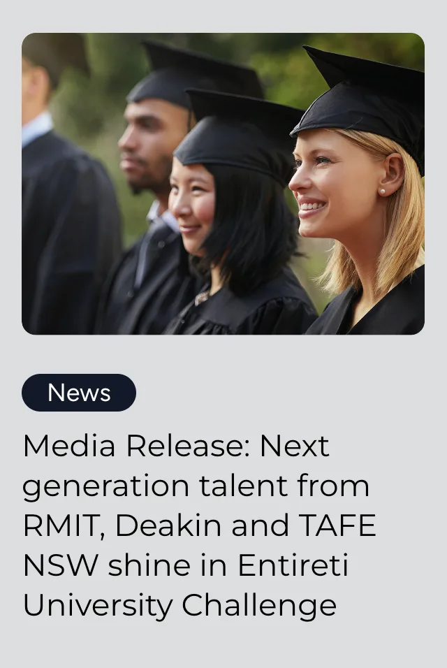 Entireti news card — Entireti University Challenge media release