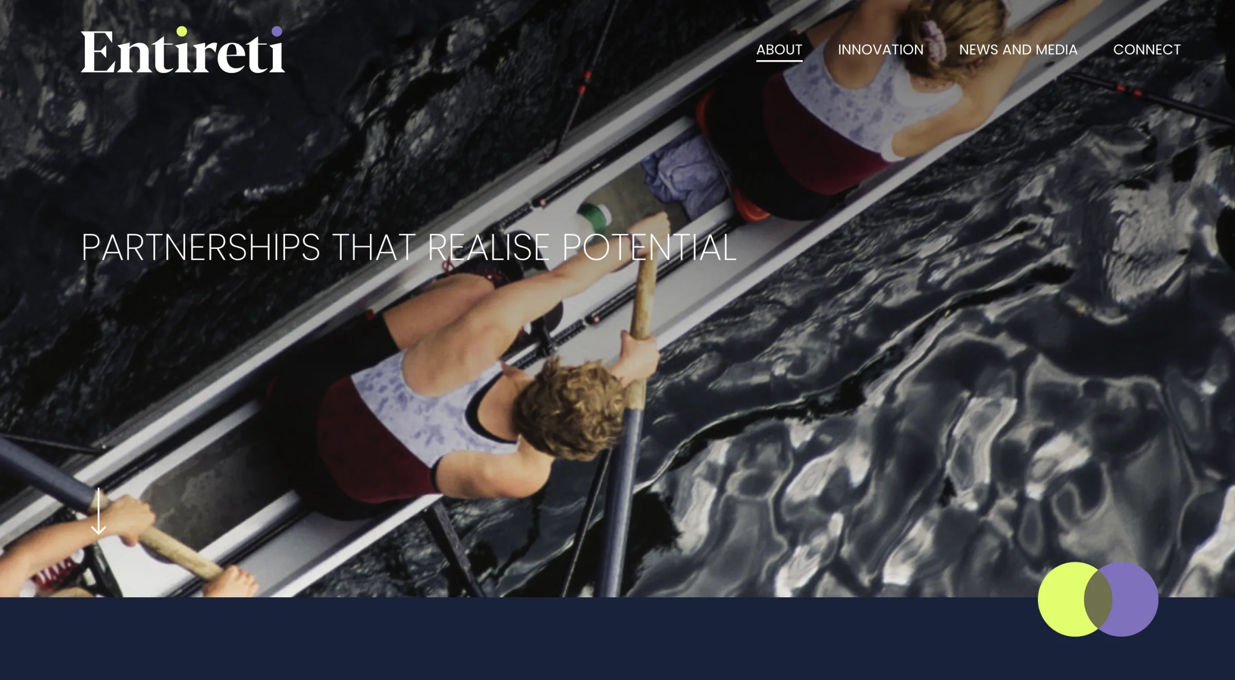 Entireti website — Partnerships that realise potential banner