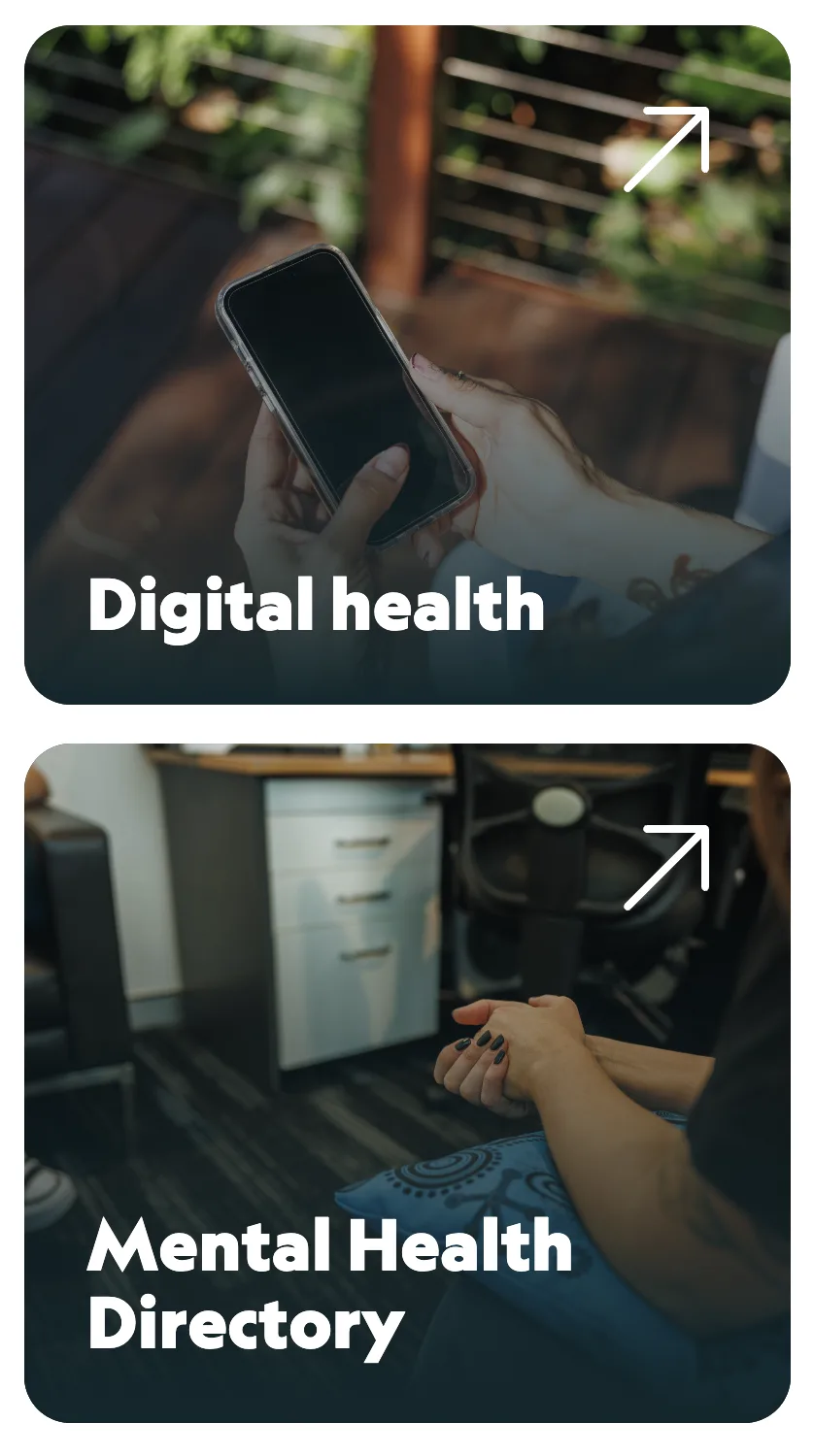 Digital health and Mental Health Directory cards