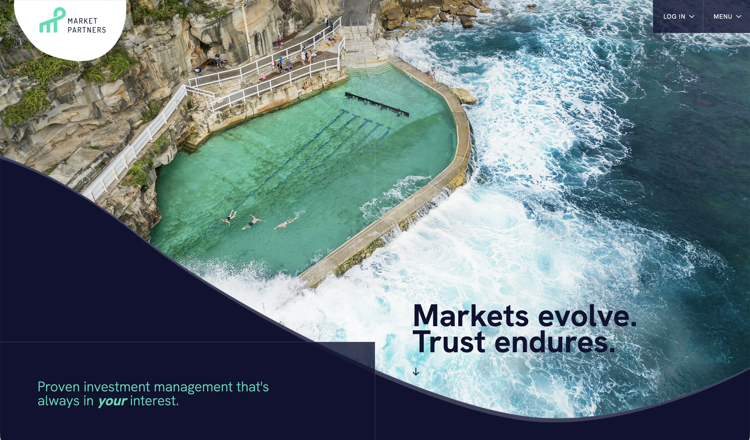 Homepage hero — Markets evolve. Trust endures.