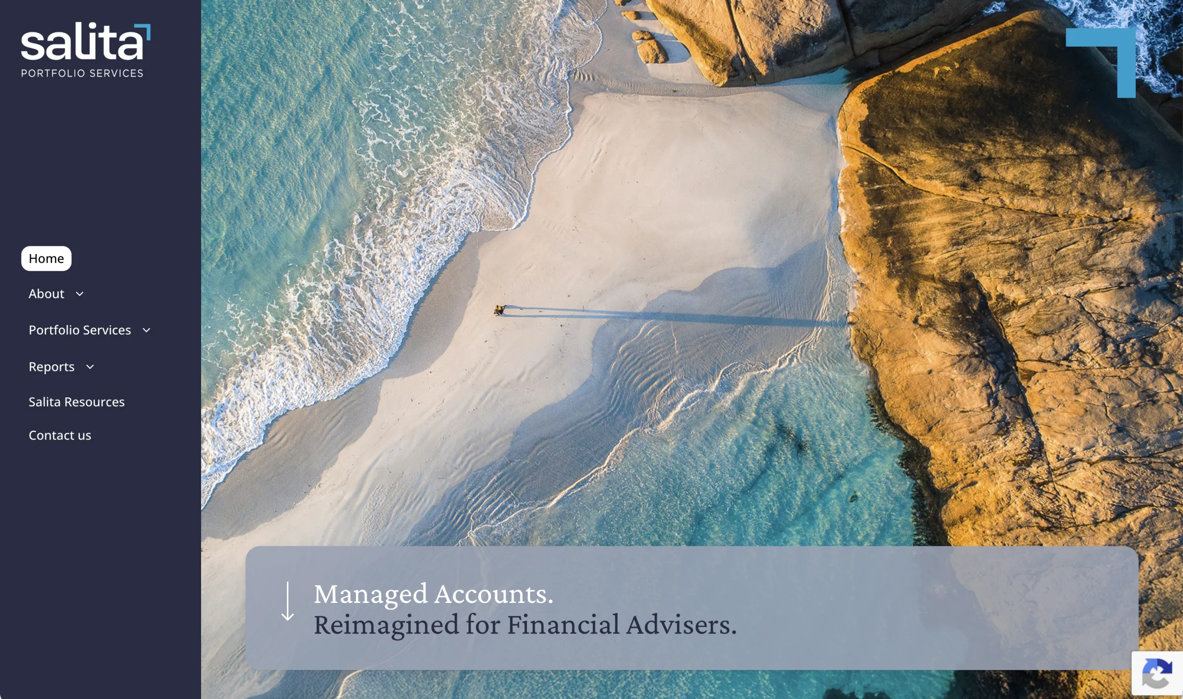 Salita Portfolio Services website — Managed Accounts, reimagined for financial advisers