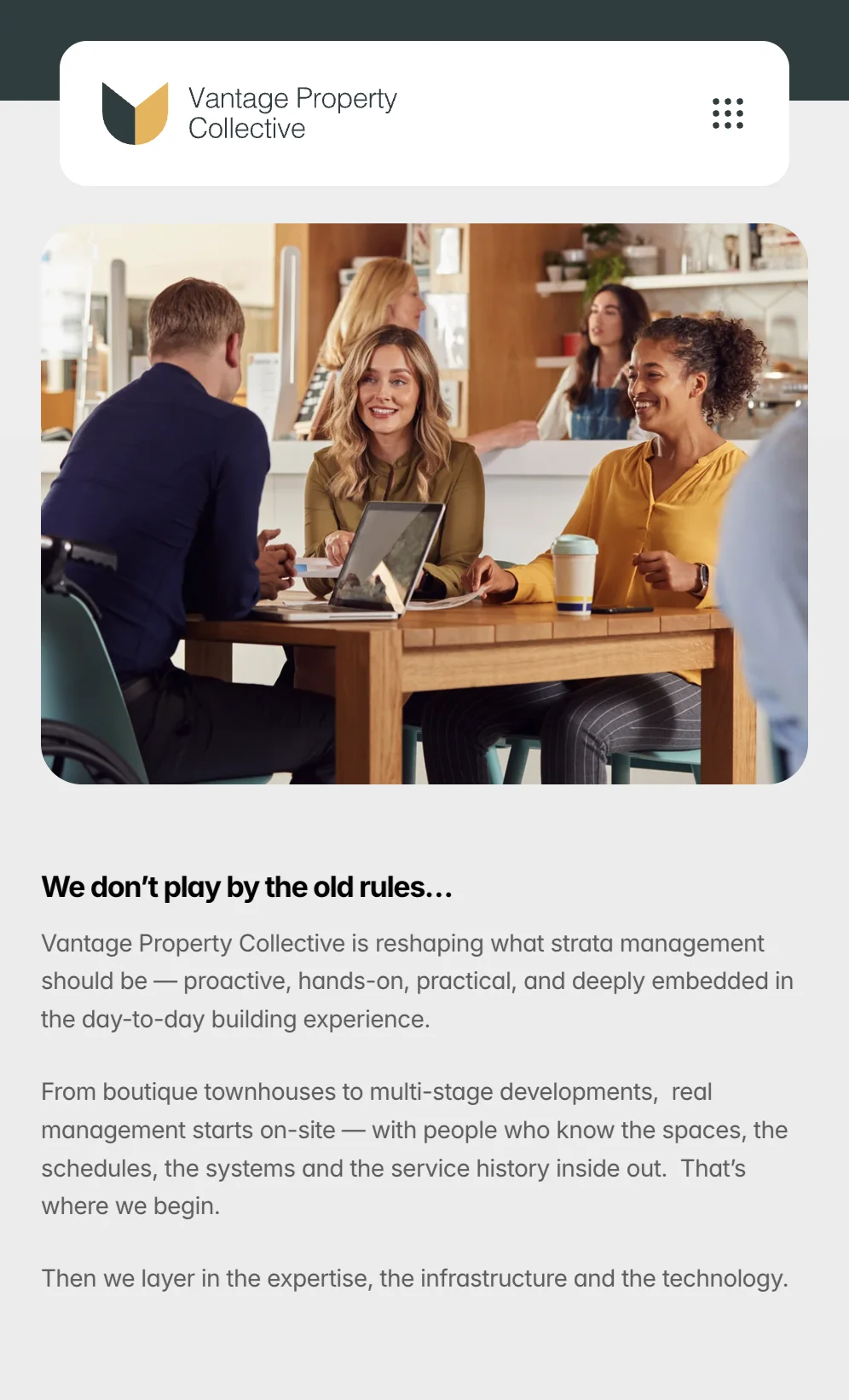 Mobile — we don't play by the old rules